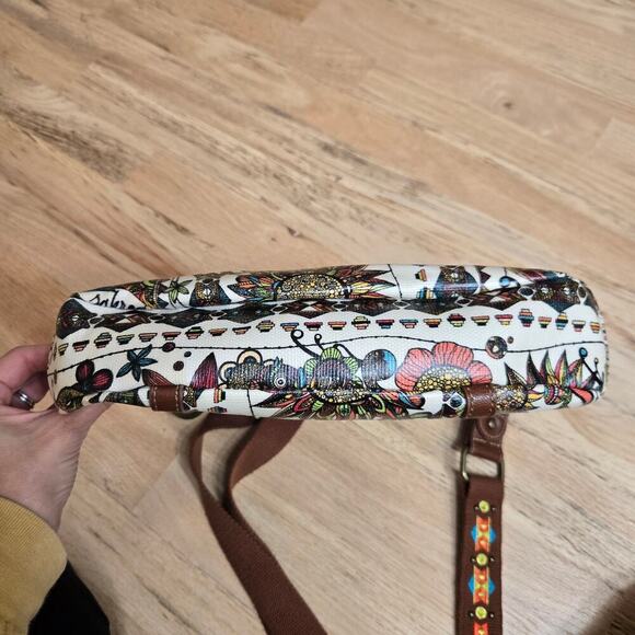 Sakroots Artistic Owl Crossbody Purse Embroidered Strap Boho - Picture 15 of 16